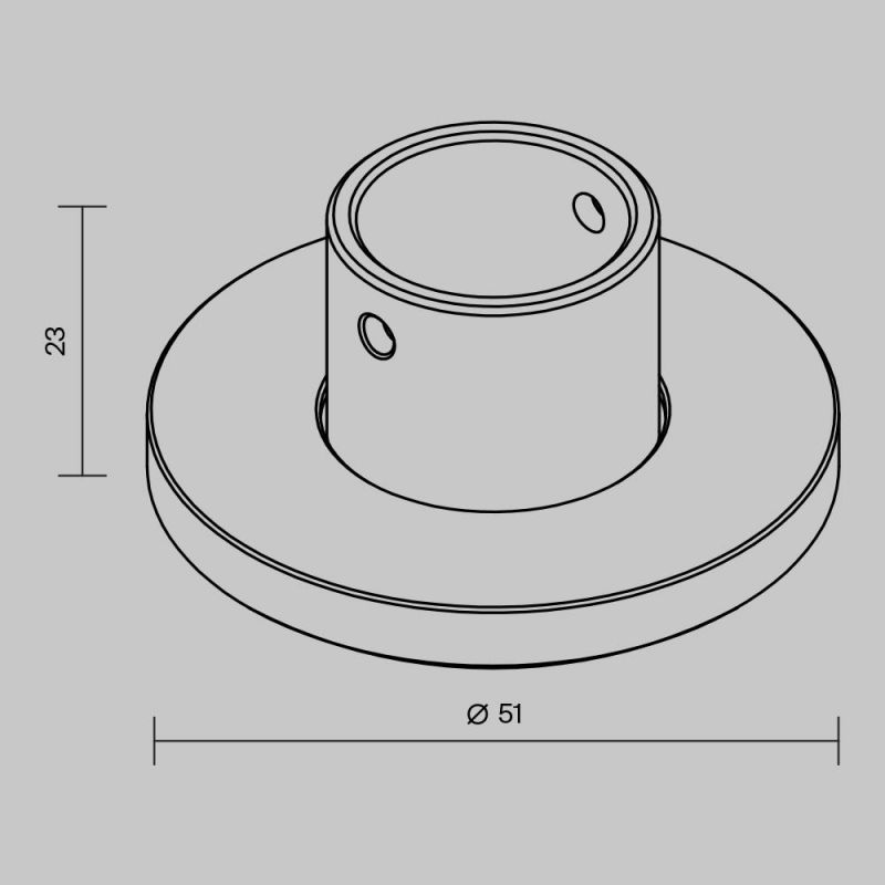 Основание напольное для круглого шинопровода Maytoni Accessories for tracks Levity TRA184BC-R-11B