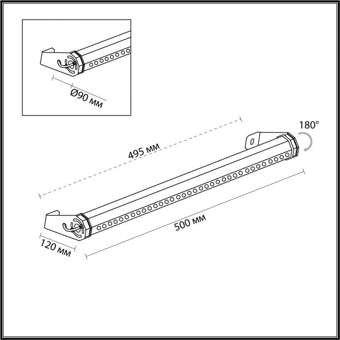 Фасадный светильник Odeon Light GRAZE поворотный 180° IP65 LED 12W 3000K AC220-240V 7040/10WL фото 4