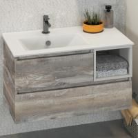 Тумба с раковиной Comforty Турин 00004137135CF дуб бежевый 91