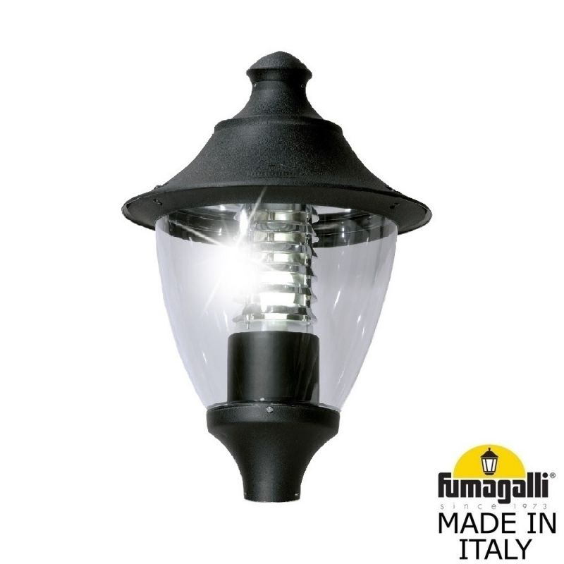 Уличный фонарь на столб FUMAGALLI GINO черный, прозрачный F50.000.000.AXE27