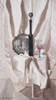 Картина "Натюрморт с французской тарелкой" Екатерина Кудрявцева