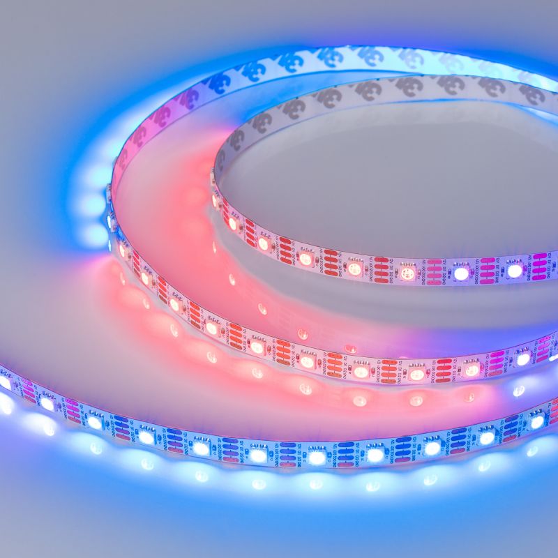 Светодиодная лента SPI-B60-10mm 12V RGB-PX1-RAM (9.3 W/m, IP20, 5060, 5m) (Arlight, бегущий огонь) фото 4