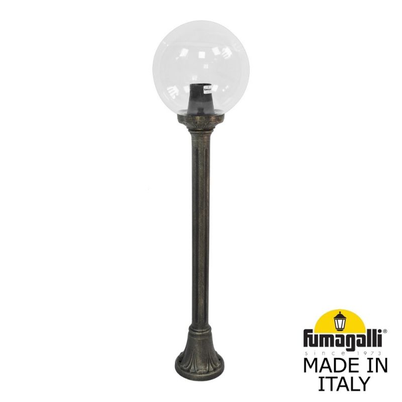 Садовый светильник-столбик Fumagalli GLOBE 250 бронза, прозрачный G25.151.000.BXF1R