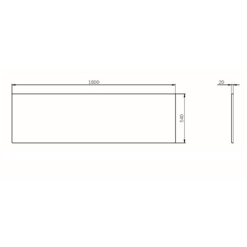 Панель фронтальная для ванны AM.PM Func W84A-180-080W-P 180х80