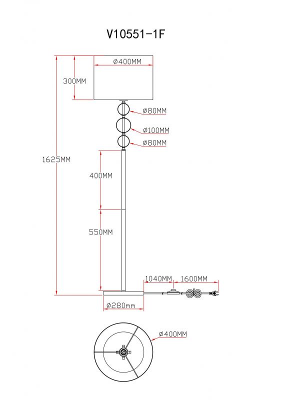 Торшер Moderli V10551-1F Brulee фото 3