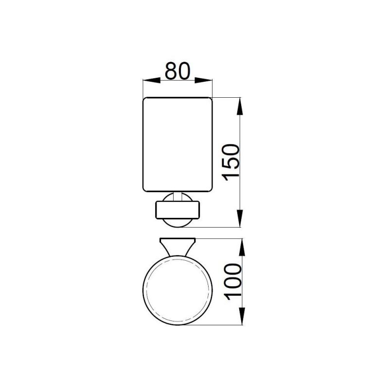 Стакан для ванной Webert Opera OA500301065, бронза