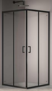 Душевой уголок RGW Passage PA-030B 3508103099-14 90х90 см, профиль черный, стекло прозрачное