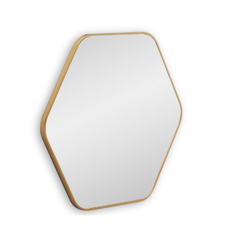 Зеркало в тонкой раме Smal Hexagon S Gold BD-3067245 фото 1