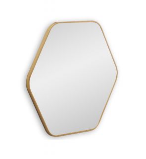 Зеркало в тонкой раме Smal Hexagon S Gold BD-3067245