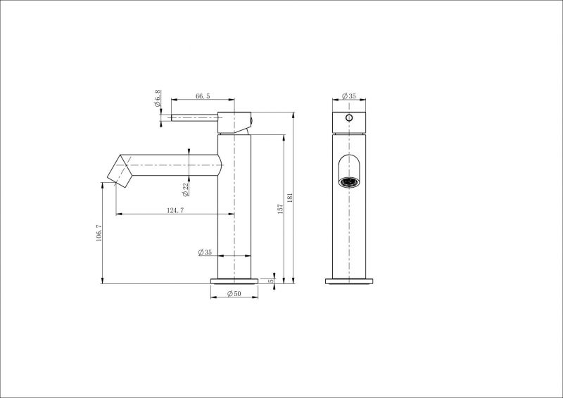 Смеситель для раковины WONZON & WOGHAND WW-H1063-MB Черный фото 2