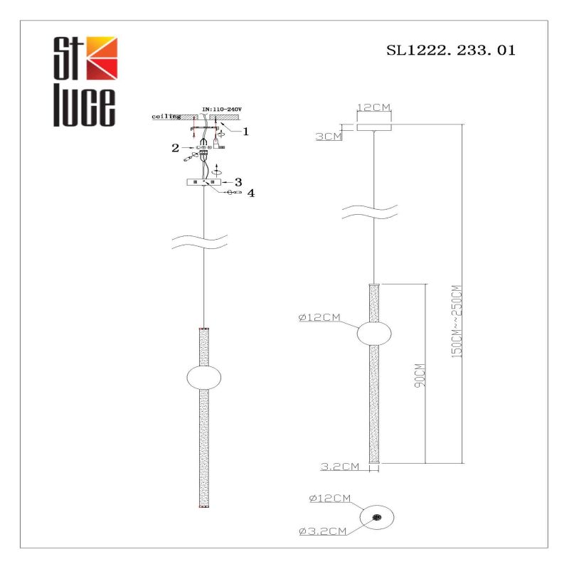 Светильник подвесной ST-Luce ANGURRA SL1222.233.01