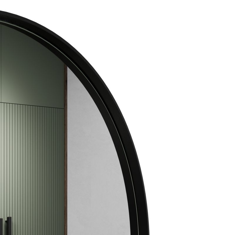 Настенное зеркало в раме GENGLASS RAUNTEL L  BD-2138136 чёрное