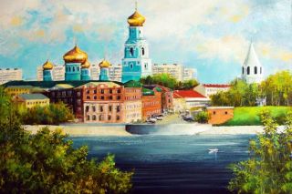 Картина "Вид на Кремль" Леднев Александр