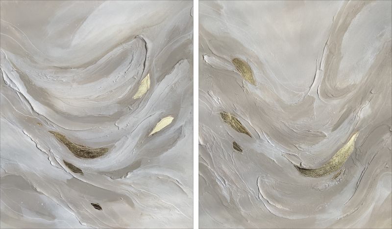 Картина "Сливочные облака | диптих" Юлия Чикунова