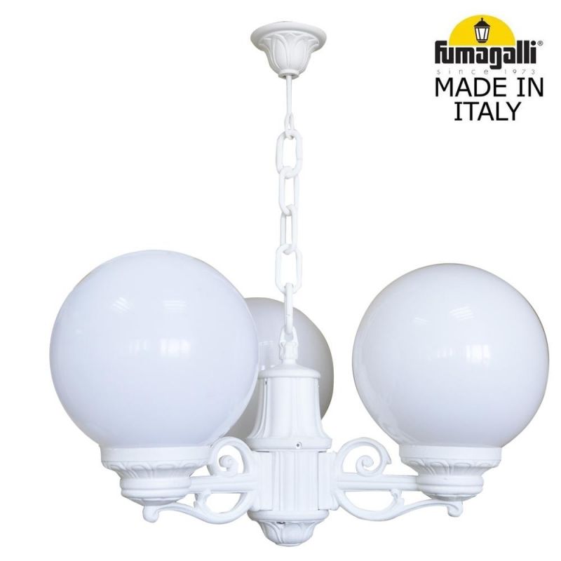 Подвесной уличный светильник  Fumagalli GLOBE 250 белый, бежевый G25.120.S30.WYF1R фото 5