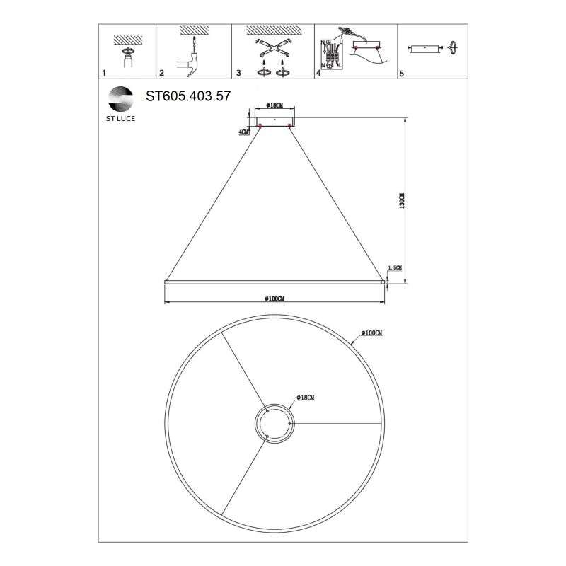 Cветильник подвесной  SMART ST Luce  ST605.403.57