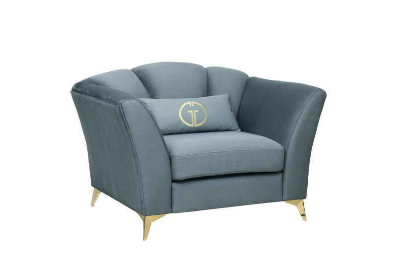 Кресло Garda Decor бирюзовое BD-2867839 фото 4