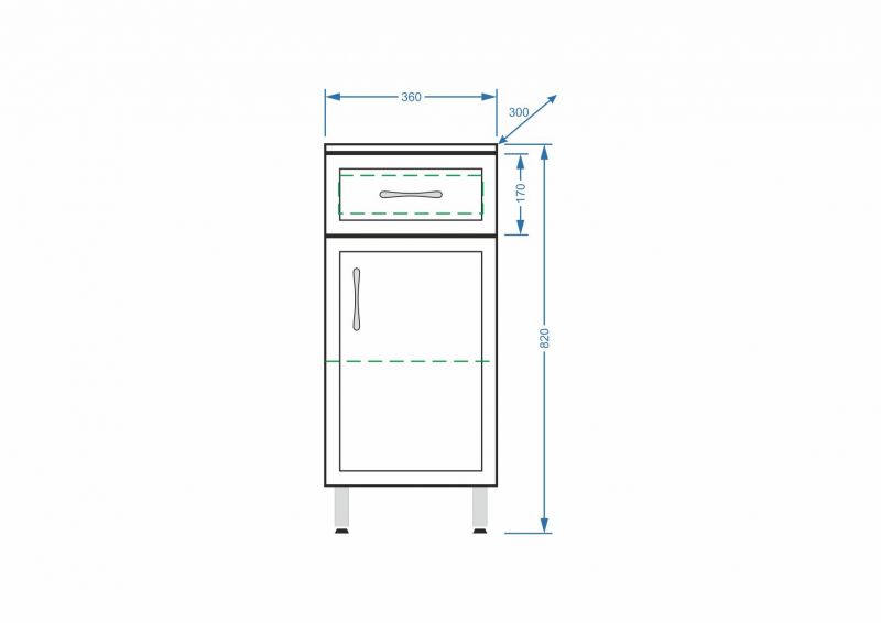 Комод Stella Polar Концепт 36 SP-00000151, 36х82 см