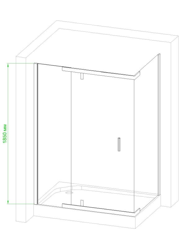 Душевой уголок Royal Bath  RBHPVD-C-BL, 100х80 см фото 3