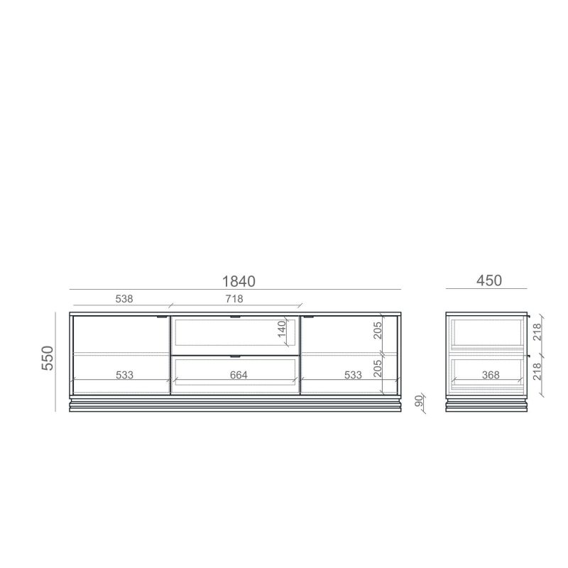 Тумба под ТВ The IDEA INSPIRE TIMELESS BD-3041954