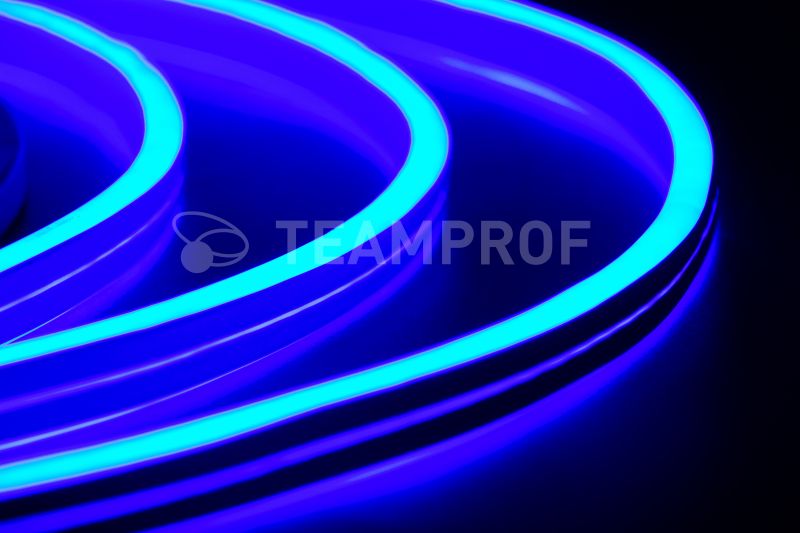 Светодиодный гибкий неон Teamprof 24В, двусторонний, 8х16 мм, синий   TPF-FX816D-120-24V-W/B фото 2