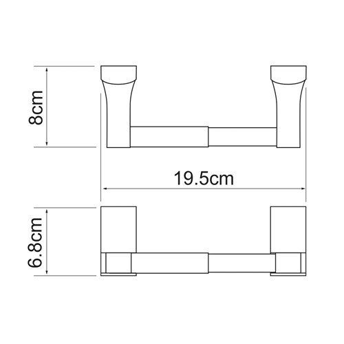 Держатель туалетной бумаги WasserKRAFT Exter K-5222 фото 3