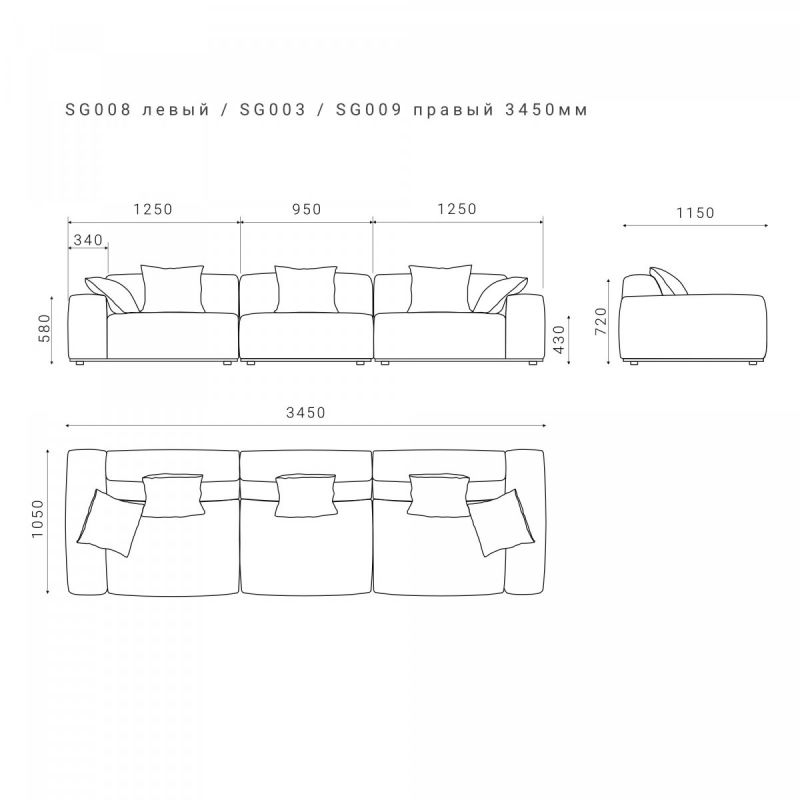 Диван The IDEA Saga BD-2373067 фото 4