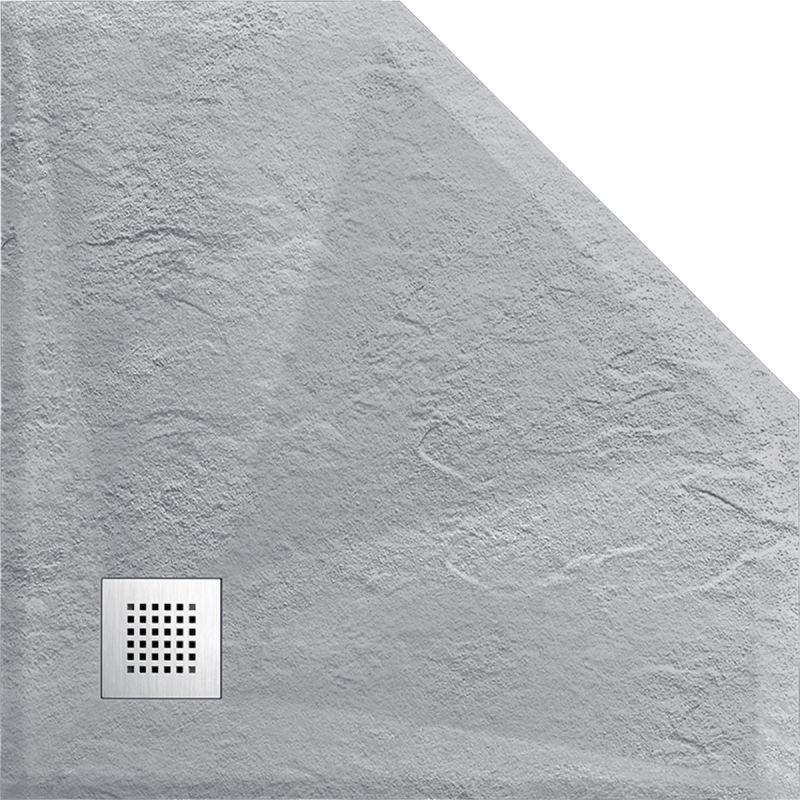 Поддон для душа из искусственного камня Vincea VST-4SP1010G, 100х100 см., серый фото 1