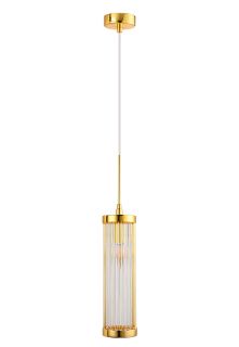 Светильник подвесной Crystal Lux TADEO TADEO SP1 D100 GOLD/TRANSPARENTE