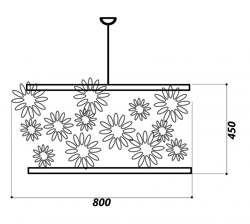 Люстра Singularis craft Ampel белый глянец 800*450*800