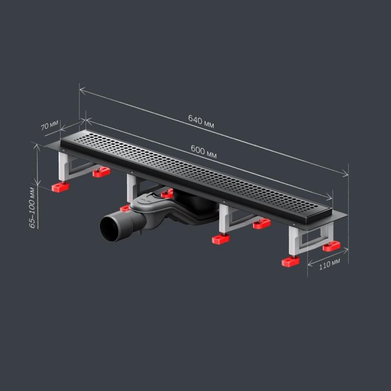 Душевой лоток AM.PM MasterFlow W01SC-P11-060-01BM черный