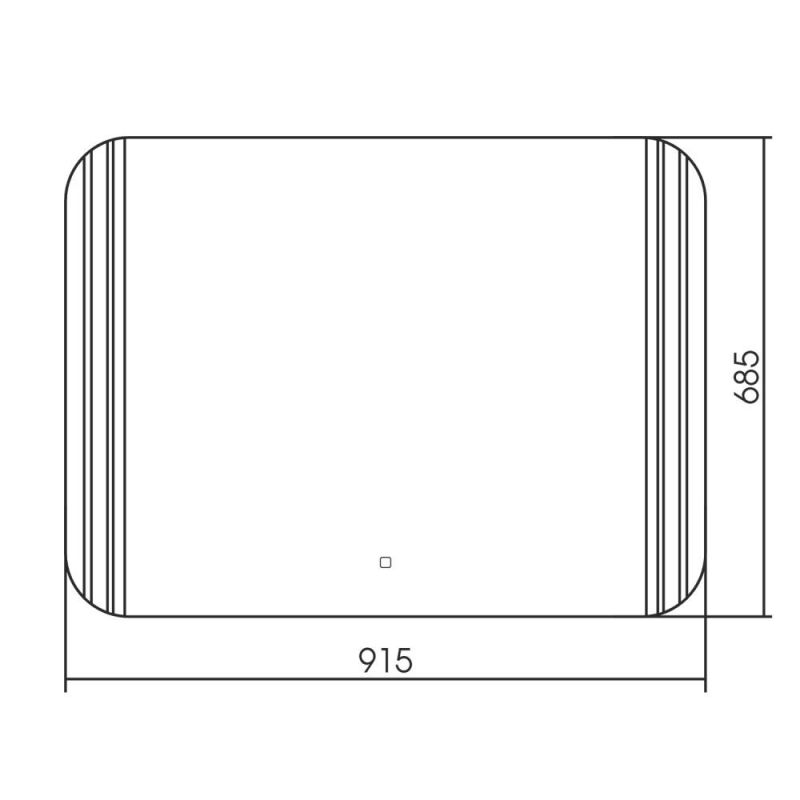 Зеркало ABBER See AG6101S, 91,5х68,5 см, с подсветкой