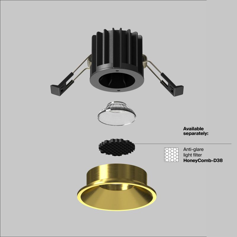 Встраиваемый светильник Maytoni Round DL058-7W3K-BS