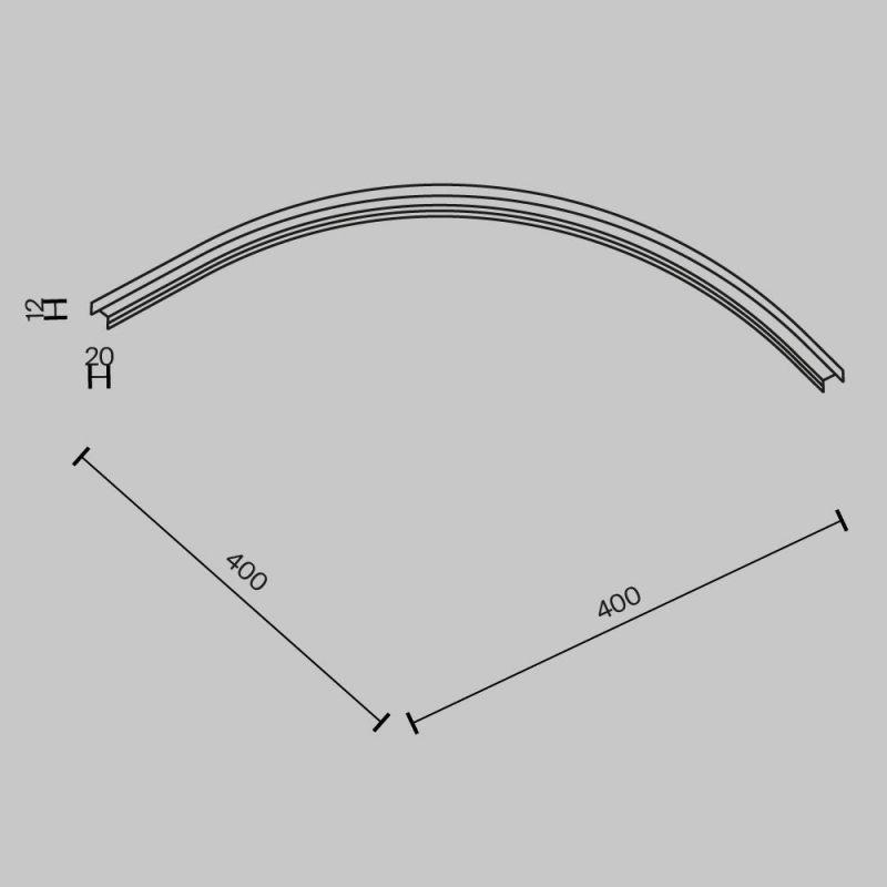 Коннектор радиусный Maytoni Accessories for tracks Basity TRA172CL-R300-11B