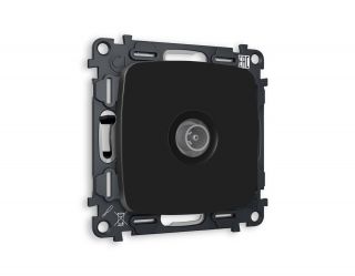 Комплект механизма TV розетки оконечной Ambrella Volt OMEGA Черный матовый 50-870 MHz 1dB (OP8130, VM202) MO813010