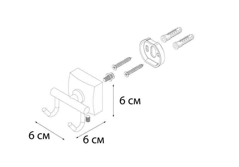 Крючок Fixsen Kvadro FX-61305B фото 2