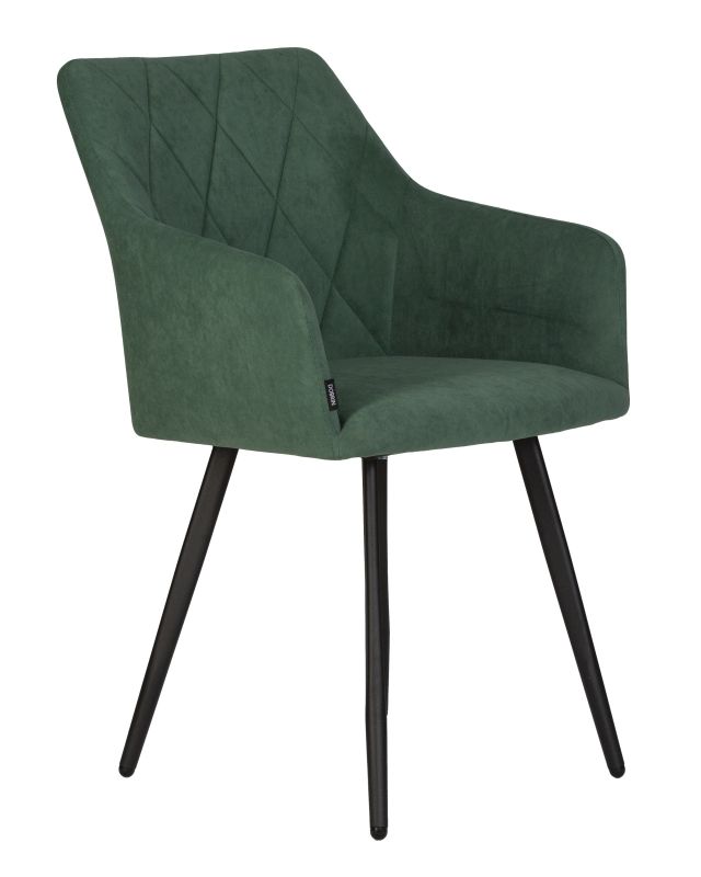 Обеденный стул Dobrin 13-03 DOBRIN ROBY, цвет сиденья Catania Izumrud велюр, цвет основания черный муар
