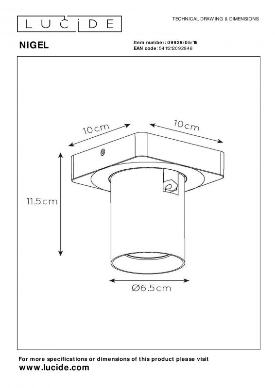 Спот Lucide NIGEL 09929/05/16
