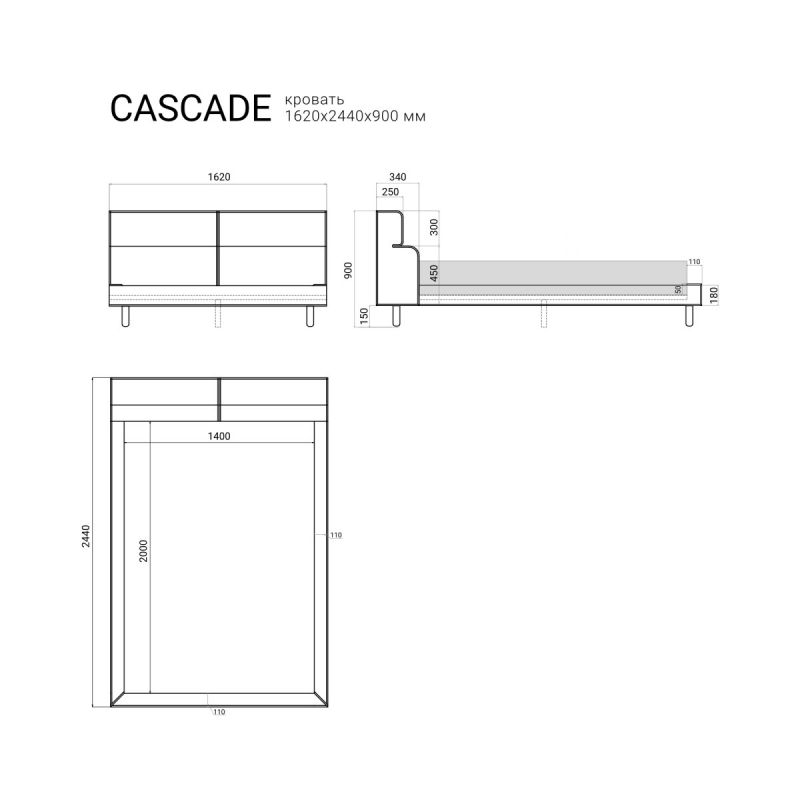 Кровать The IDEA CASCADE BD-2177712