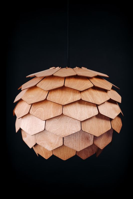 Подвесной деревянный светильник Woodshire Астеко 1340mx