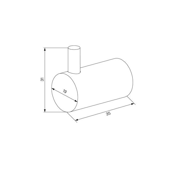 Комплект одинарных крючков Iddis Petite PET2SB3i41 черный матовый