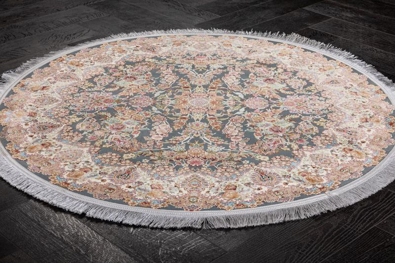 Иранский ковер из полиэфирного шёлка и акрила Carpet «ARMAN» HBB22-DBLU(Round) 120 x 120 см фото 2