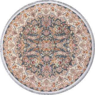 Иранский ковер из полиэфирного шёлка и акрила Carpet «ARMAN» HBB22-DBLU(Round) 120 x 120 см