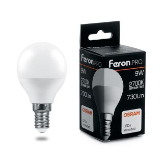 Лампа светодиодная Feron 9W E14 2700K 38077