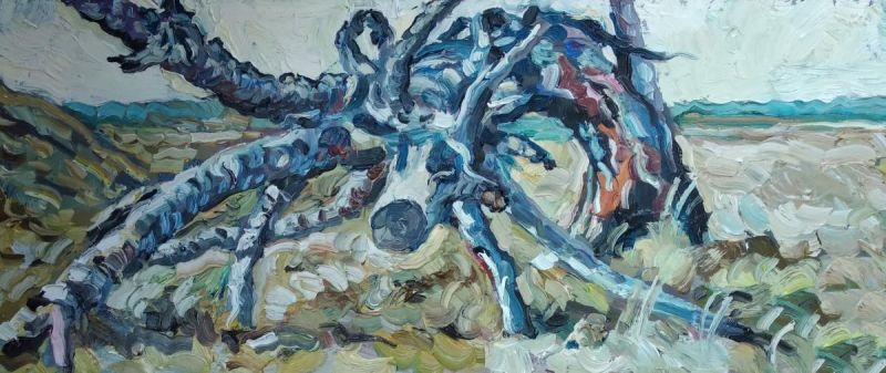 Картина "Коряга в поле" Ягужинская Анна