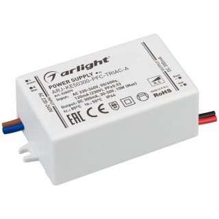 Блок питания ARLIGHT ARJ-KE50300-PFC-TRIAC-A (15W, 300mA) 028279