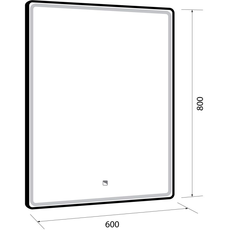 Зеркало LED-подсветка Dreja POINT 99.9027 60x80 см