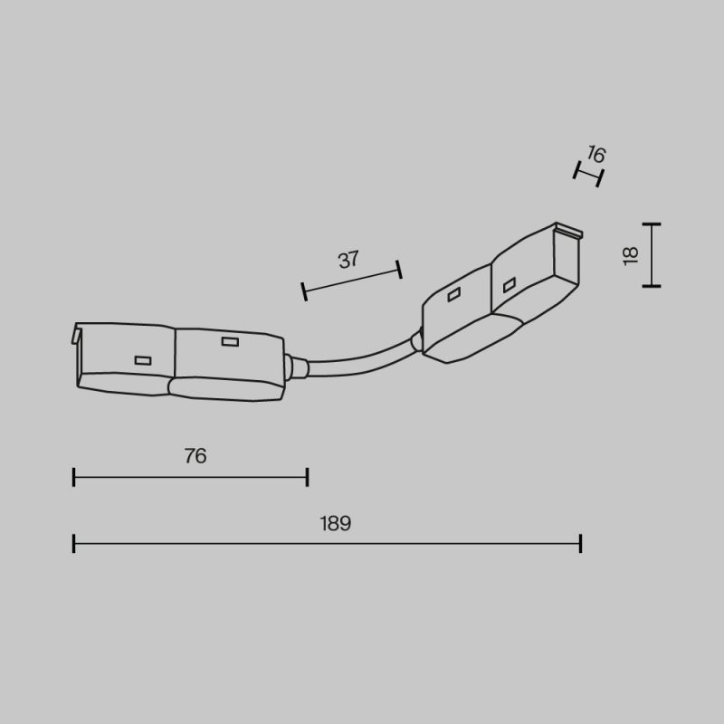 Комплектующие для трековой системы Maytoni Accessories for tracks Exility TRA034CS-B