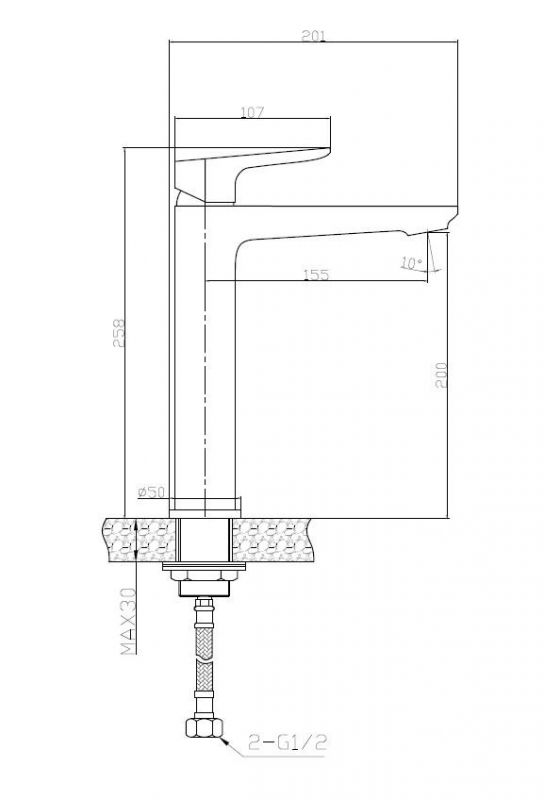 Смеситель для раковины BelBagno ANCONA-LMC-CRM