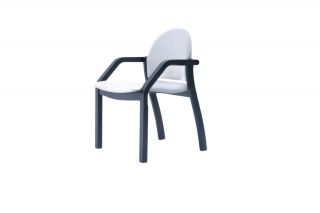 Стул-кресло Джуно 2.0 чёрное дерево/серый Z112808B01